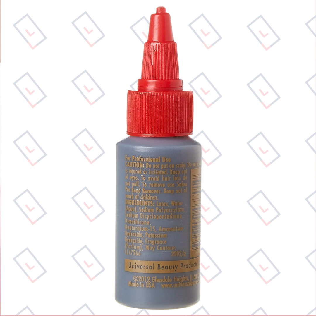 Salon Pro Anti Fungus Hair Wig Extensions Bonding Glue, Black 30 ml