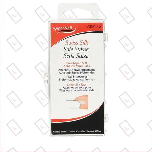 Supernail Swiss Silk Wrap Self-Adhesive Tabs, 40 Count