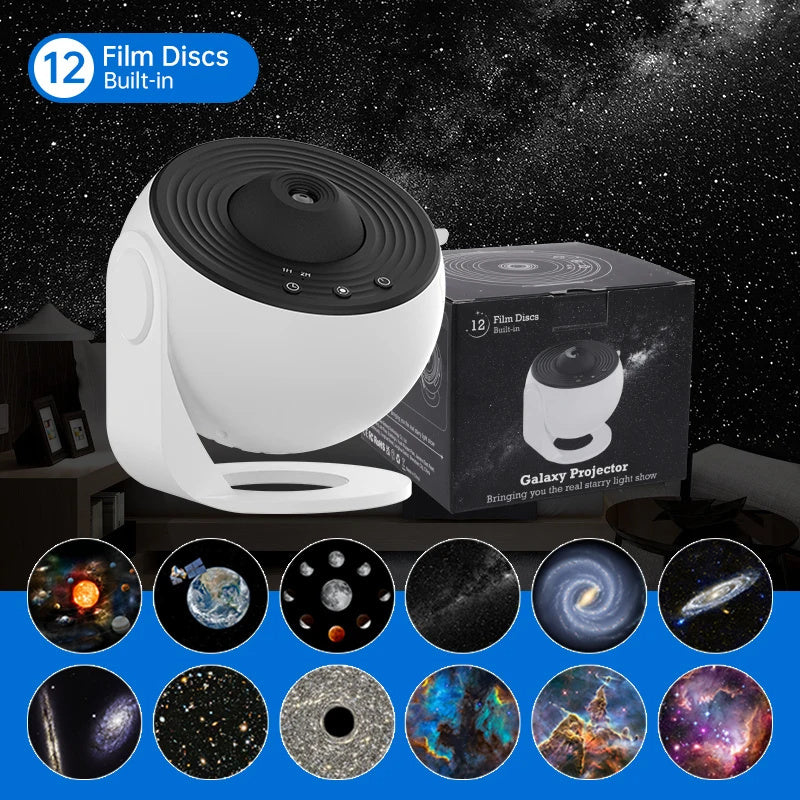 Galaxy Night Light Projector | 360° Starry Sky Planetarium Lamp | Kids Bedroom, Valentine’s Gift & Wedding Decor
