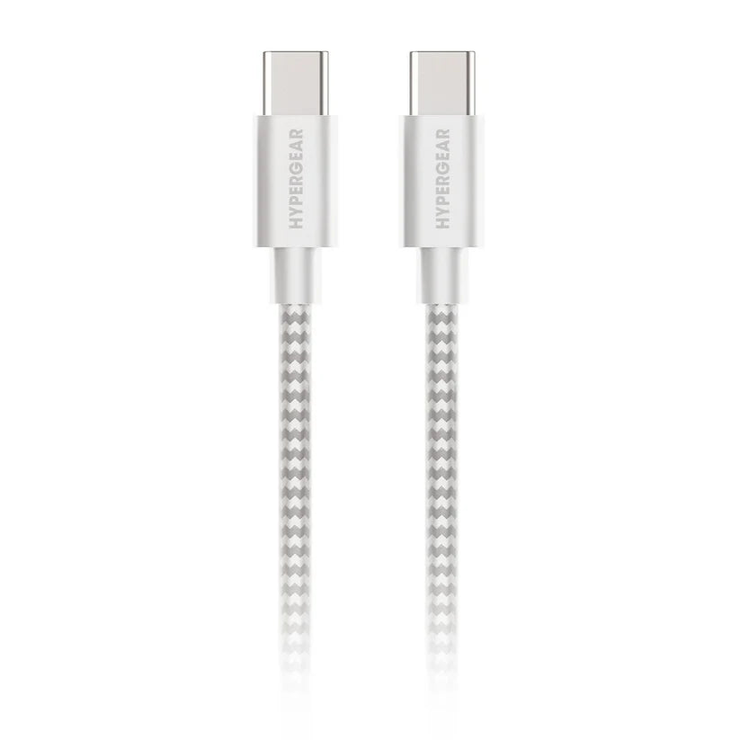 HyperGear 4 ft. 120cm USB-C to Lightning Braided Charge and Sync Cable - White