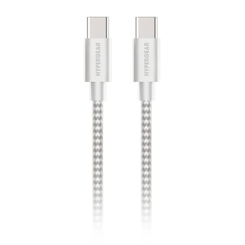 HyperGear 4 ft. 120cm USB-C to Lightning Braided Charge and Sync Cable - White