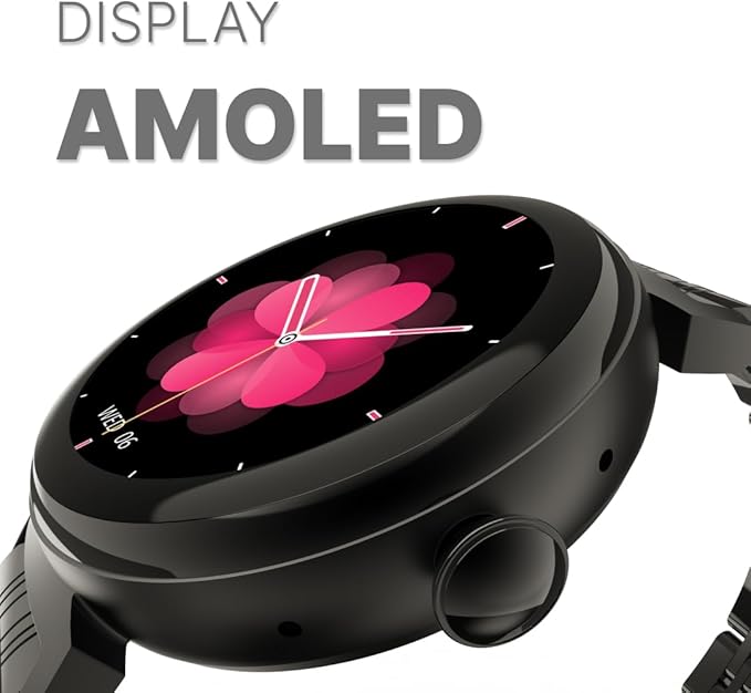 HiFuture Aura Female BT Calling Smartwatch, Sleep & Heart Rate Health Tracking, IP68 Waterproof, Long Battery Life, 1.04" AMOLED Display - Silver