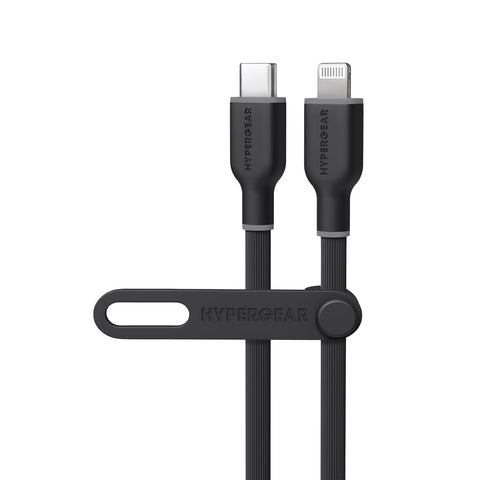 HyperGear iPhone USB-C to Lightning Charging Cable 10ft - MFi Certified 35W PD Fast Charger Cord for iPhones iPads & More [Durable for Daily Use & Travel] (Black)