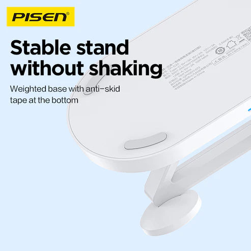 PISEN 3-in-1 Wireless Charging Stand with Night Light TP-C24