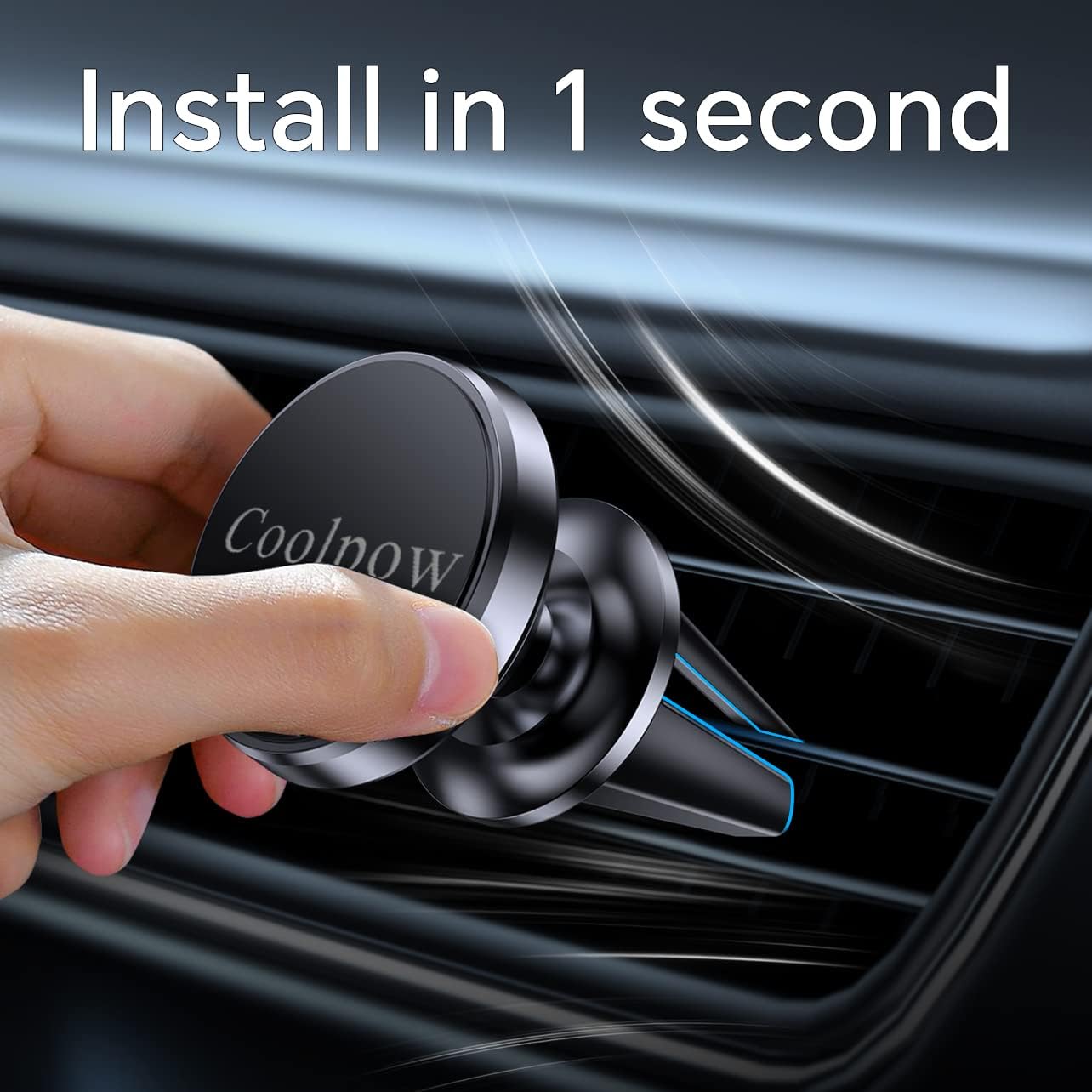 【2-Pack】 Car Vent Magnetic Phone Mount[ Easily Install ] Reusable Magnetic Phone Holder for car Vent air[ Strong Magnet ] [ 360° Rotation ] Fit for iPhone 17 Pro Max 16 15 Samsung & All Cell Phone