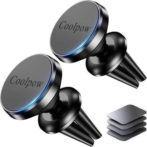 【2-Pack】 Car Vent Magnetic Phone Mount[ Easily Install ] Reusable Magnetic Phone Holder for car Vent air[ Strong Magnet ] [ 360° Rotation ] Fit for iPhone 17 Pro Max 16 15 Samsung & All Cell Phone