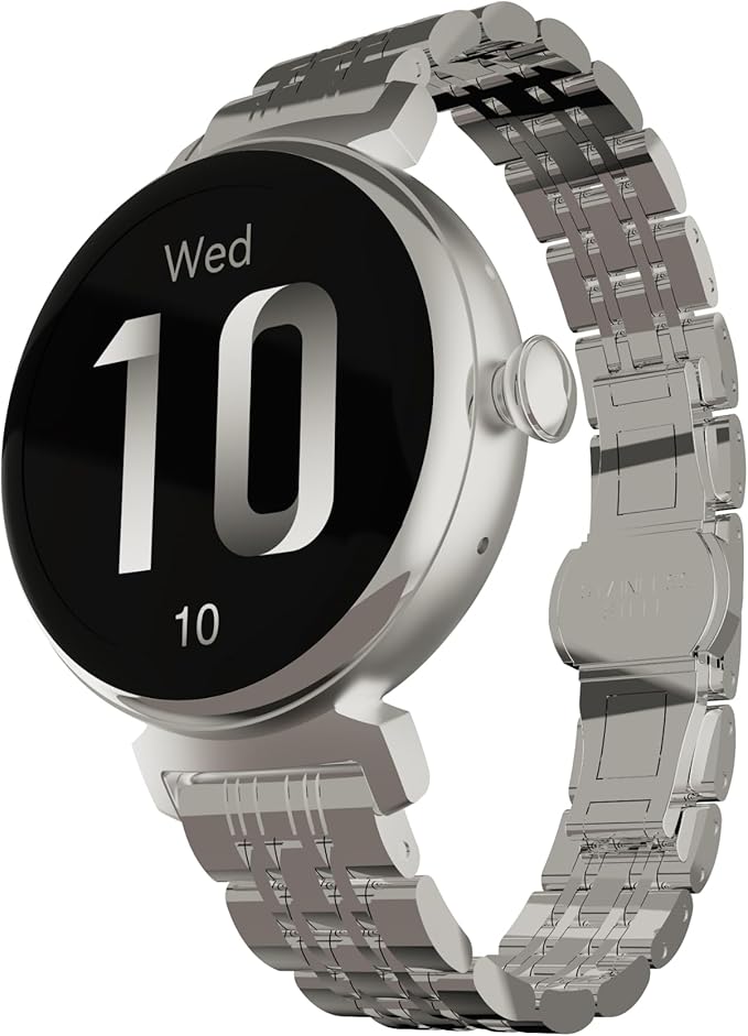 HiFuture Aura Female BT Calling Smartwatch, Sleep & Heart Rate Health Tracking, IP68 Waterproof, Long Battery Life, 1.04" AMOLED Display - Silver