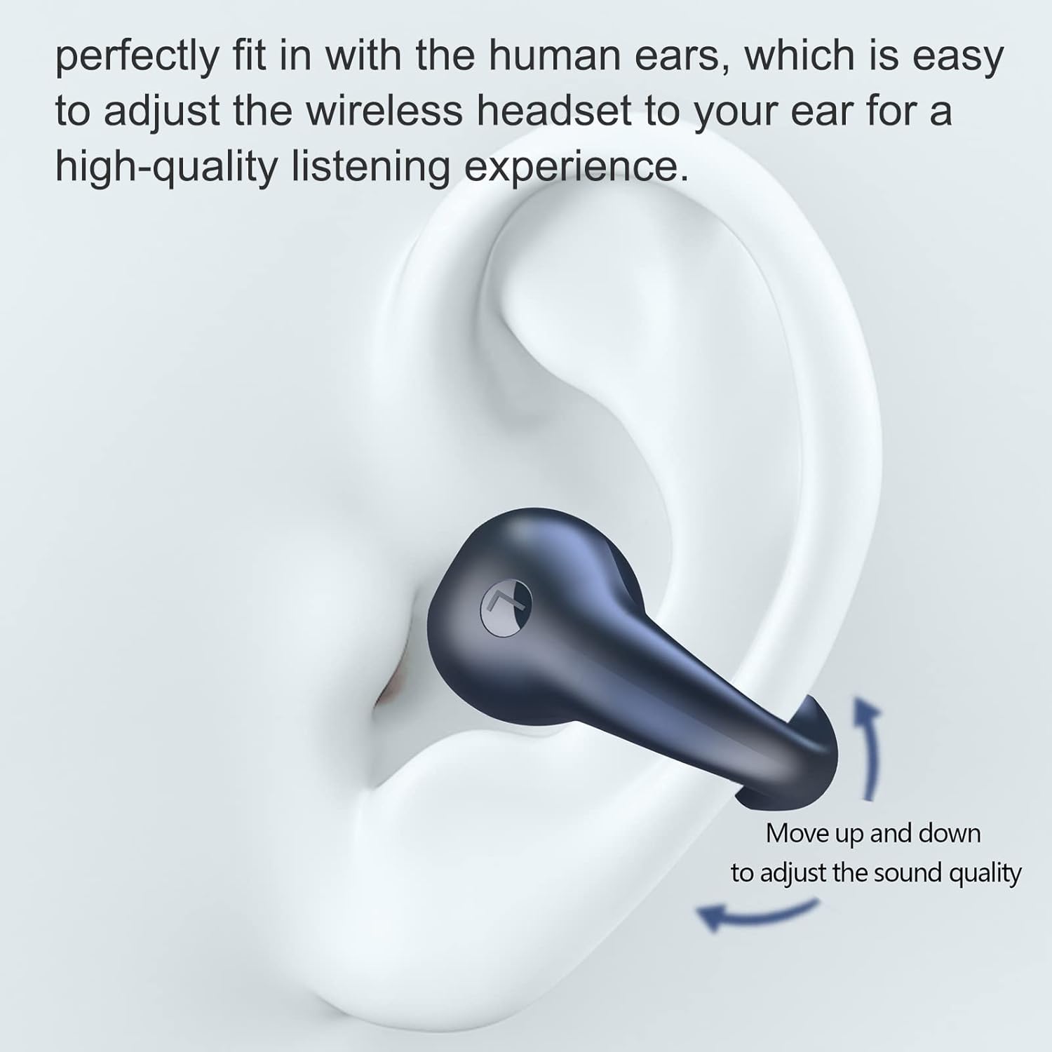 YYK-Q80 Wireless Earbuds Headphones with Earhooks Built-in 350mAh Battery Clip-on Earphone BT5.3 Headset with HiFi Stereo,BT headset