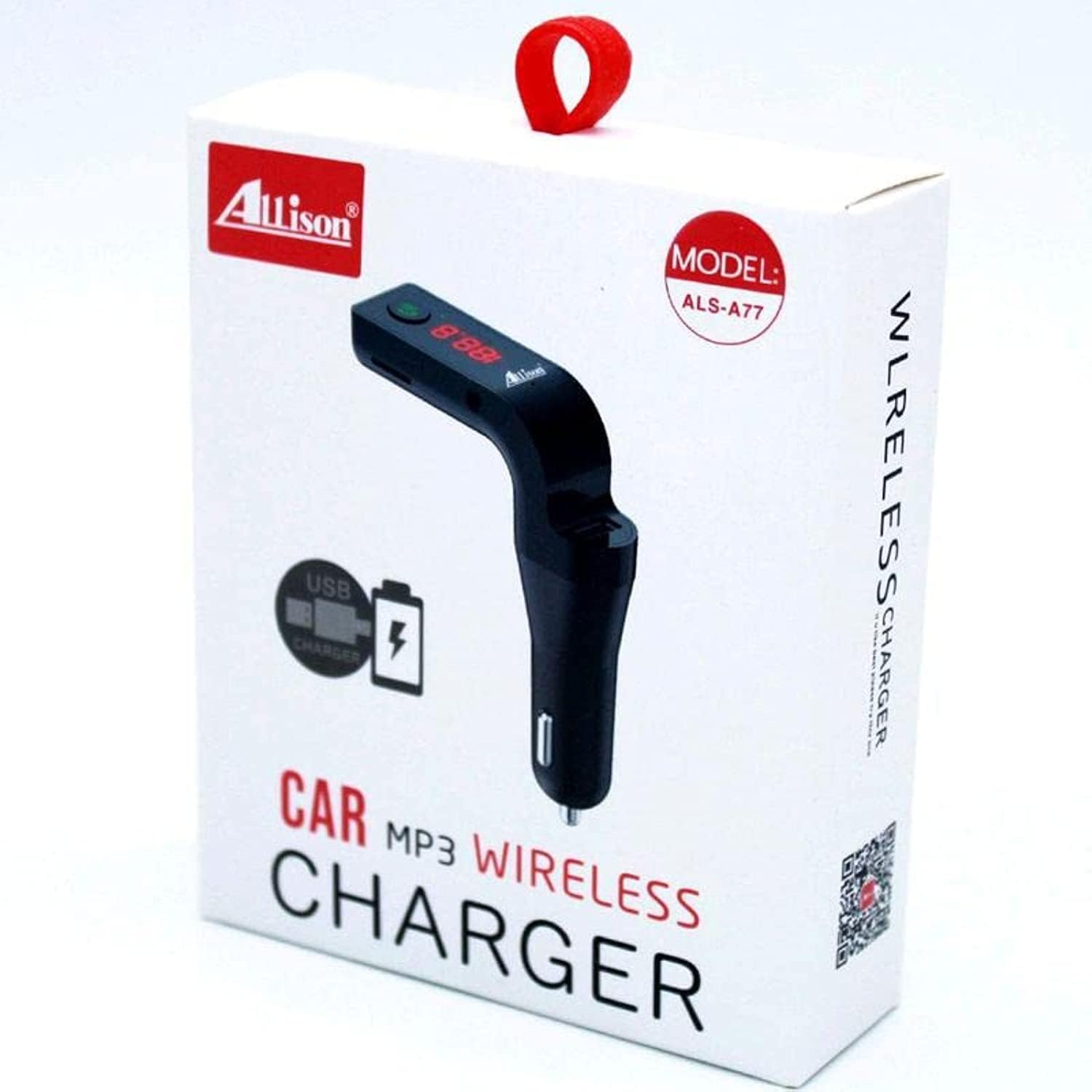 Generic ALS-A77 Bluetooth MP3 Car Charger with Call/FM/TF USB Port Digital Display