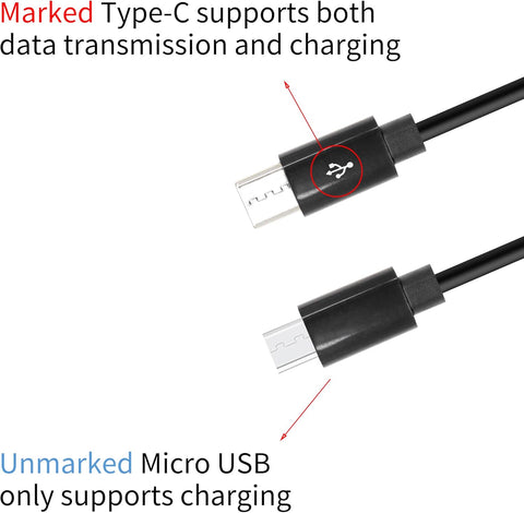 RIIEYOCA Multi Charging Cable, 2 in 1 USB 2.0 A to USB Type C and Micro USB Charging Cable Cord,Power up to 2 Devices at Once from a Single USB Port,1M(Black)