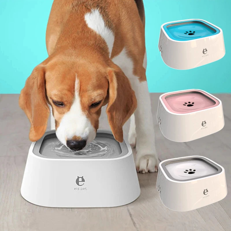 Anti-Spill Dog Water Bowl – Floating No-Wet Mouth Cat & Dog Drinking Bowl – Non-Slip, Splash-Proof Pet Water Dispenser – Plastic Slow Water Feeder for Small & Large Dogs