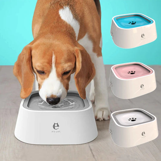 Anti-Spill Dog Water Bowl – Floating No-Wet Mouth Cat & Dog Drinking Bowl – Non-Slip, Splash-Proof Pet Water Dispenser – Plastic Slow Water Feeder for Small & Large Dogs