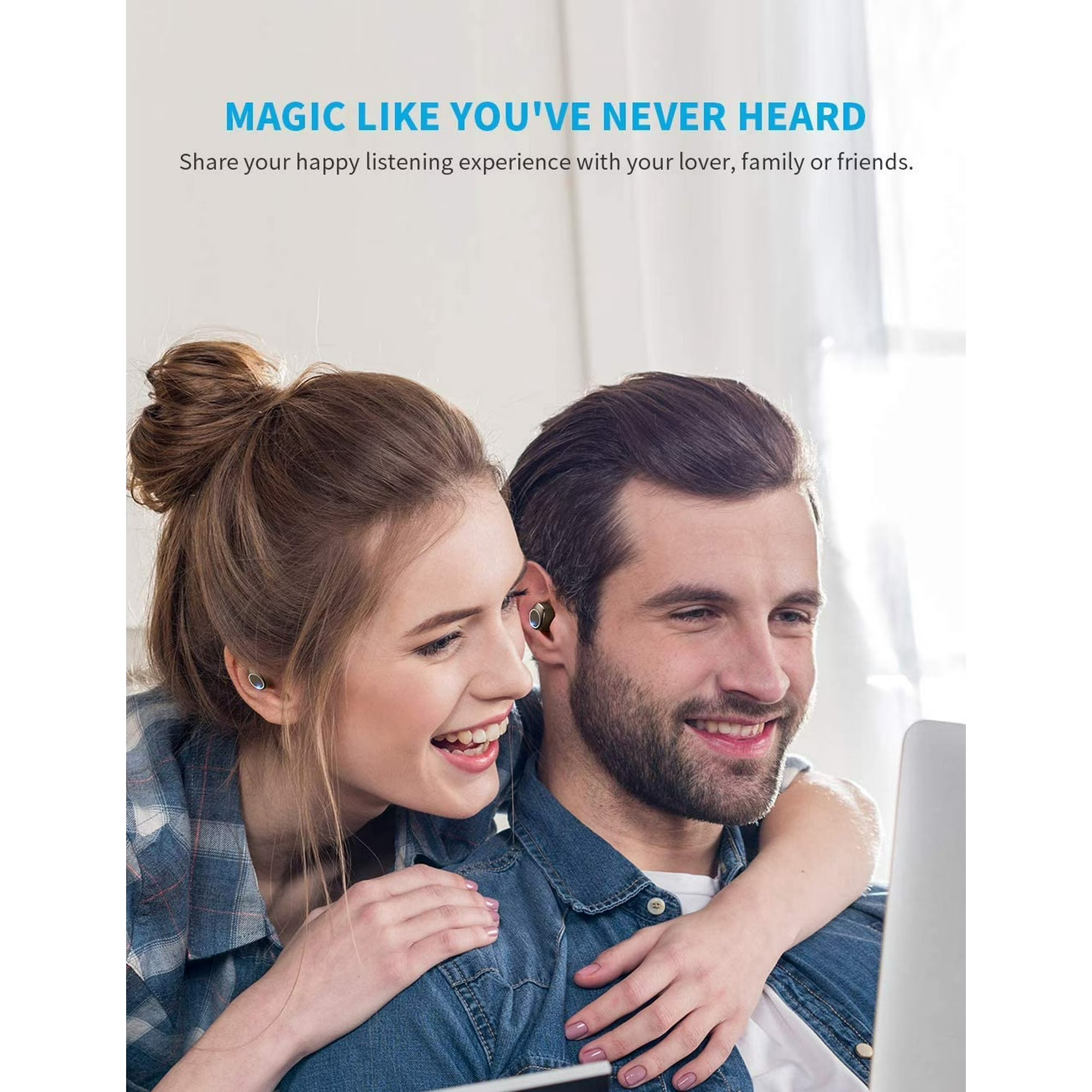 VANKYO X200 True Wireless Earbuds, Bluetooth 5.0 Earbuds in-Ear TWS Stereo Headphones with Smart LED Display Charging Case, IPX8 Waterproof, 120H Playtime Built-in Mic with Deep Bass for Sports/Work