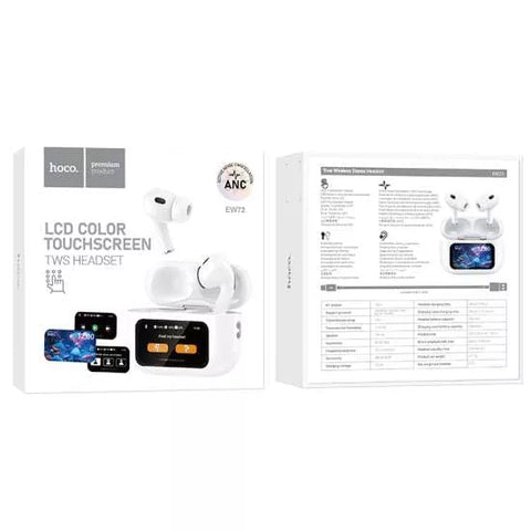 Hoco EW72 LCD Color Touchscreen ANC TWS Headset Earphones