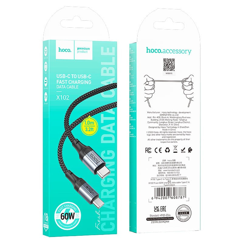 Best Charging Cable Type-C to Type-C “X102 Fresh” PD 60W fast charge