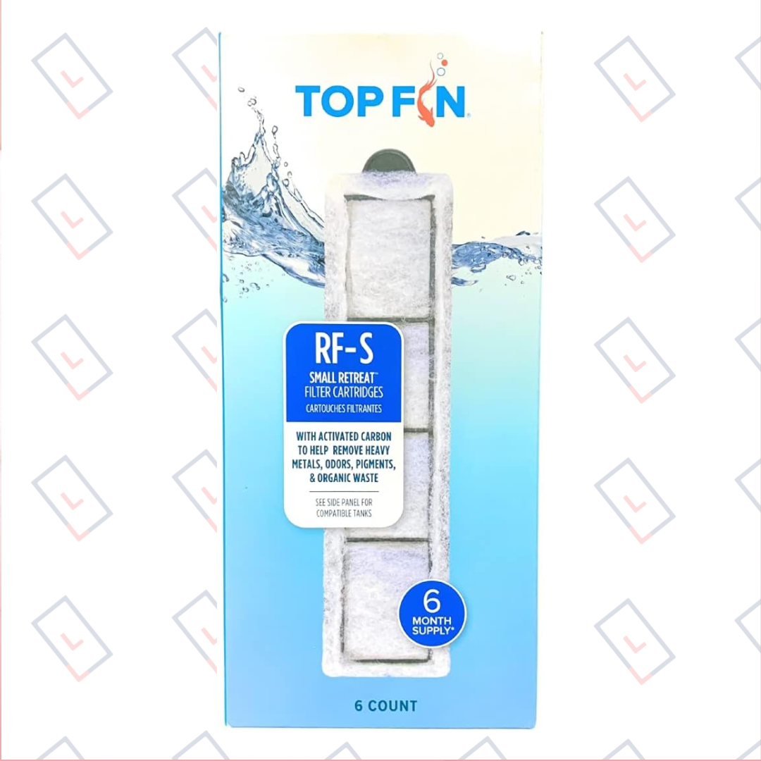 Top Fin Retreat RF-S Filter Cartridges (Small) Refill (6 Count)