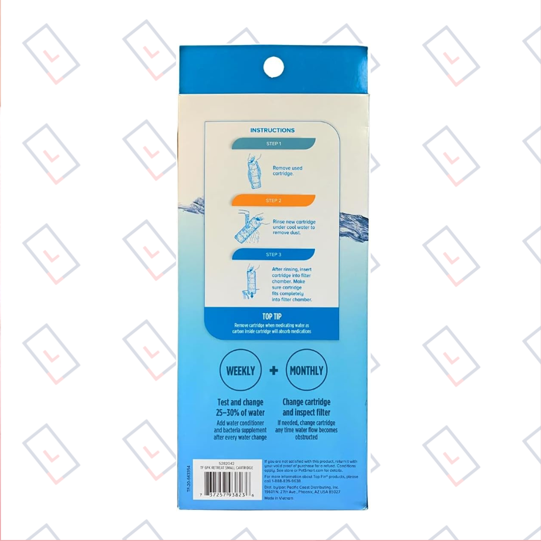 Top Fin Retreat RF-S Filter Cartridges (Small) Refill (6 Count)