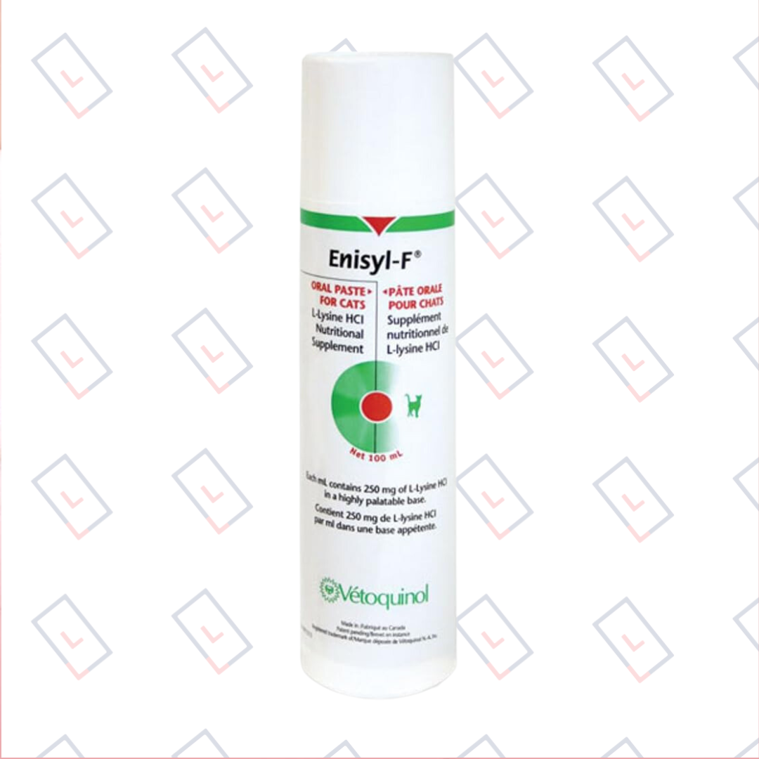 Vetoquinol Enisyl-F Oral Paste for Cats, L-Lysine HCI Nutritional Supplement 100 ml
