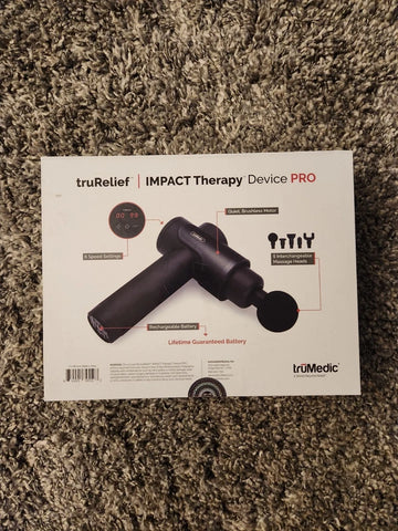 truMedic truRelief IMPACT Therapy Device PRO 6 Speed 5 Head New in Box MSRP $299