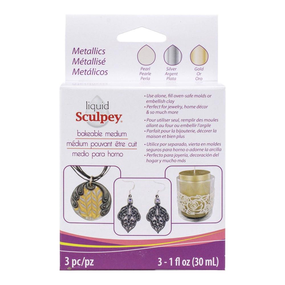 SCULPEY LIQUID BAKEABLE MEDIUM MULTI-PACK - METALLICS